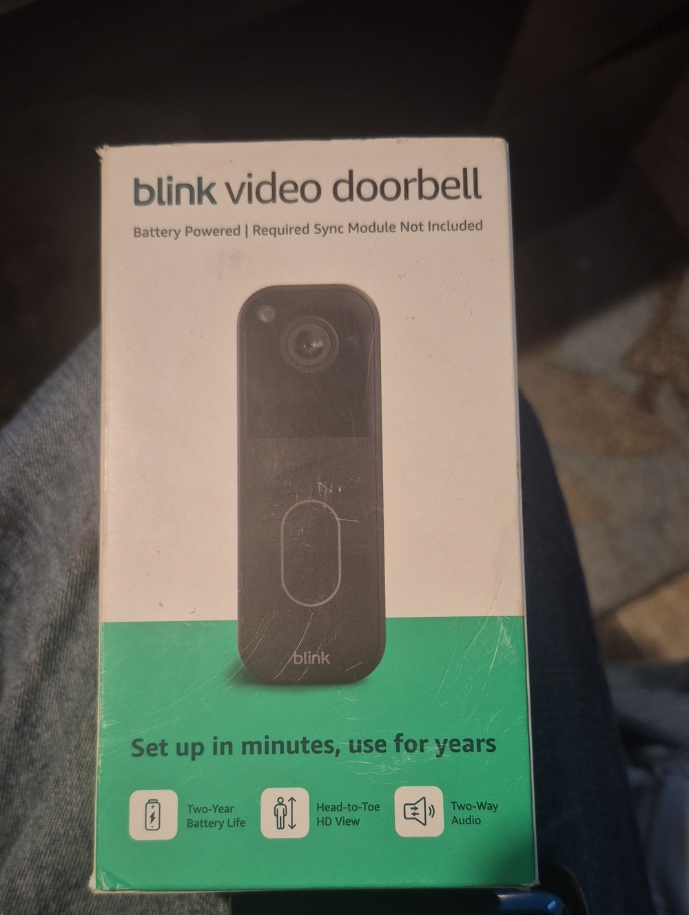 Link Blink Video Doorbell - Black and White